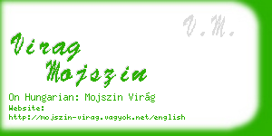 virag mojszin business card